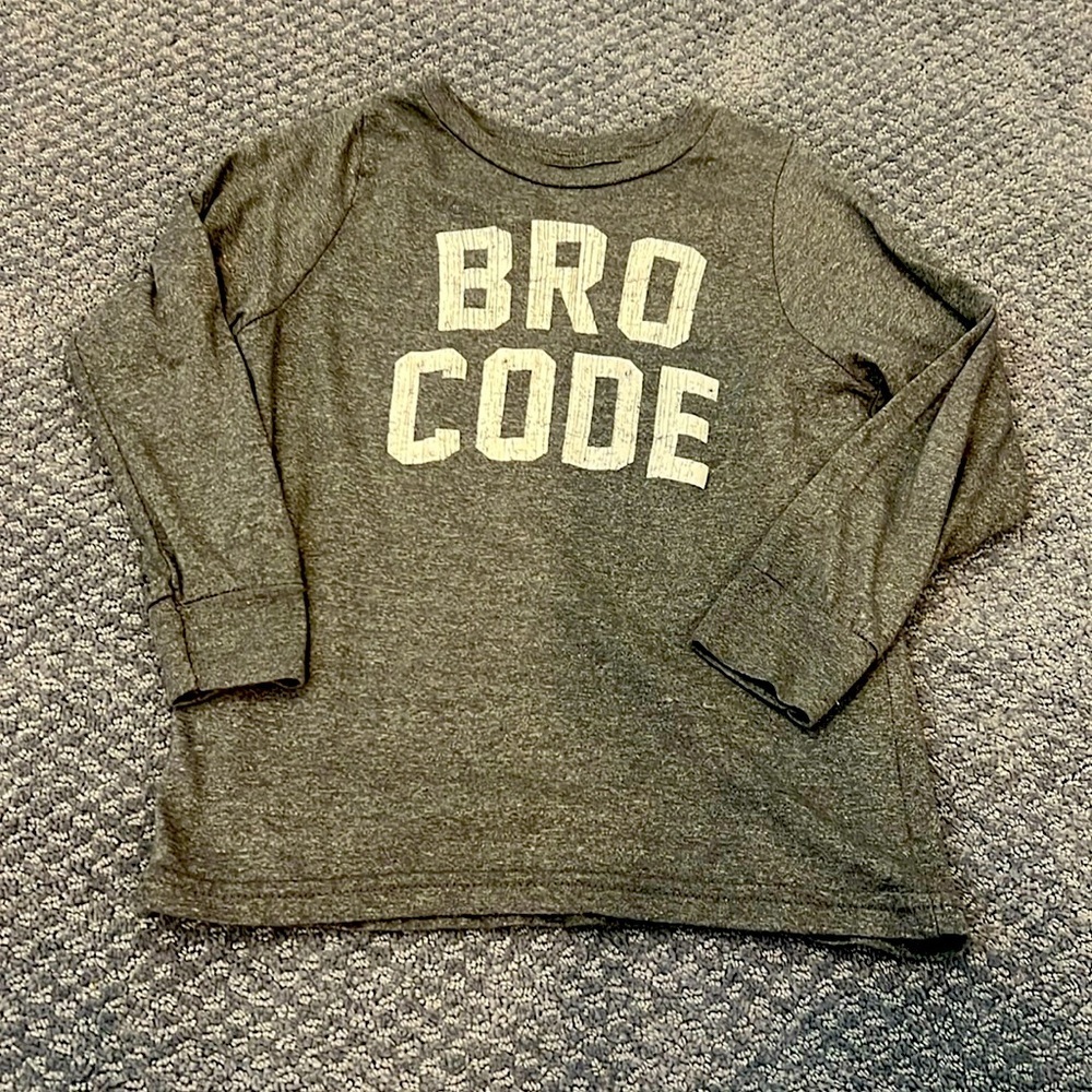 Original retro brand bro code- long sleeve shirt
